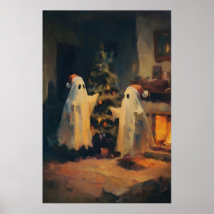 Weihnachts-Geister-Wandkunst Cozy Holiday Print, X Poster