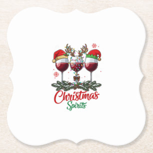 Weihnachts-Geister-Weingläser Rentier-Geweihe Tann Untersetzer