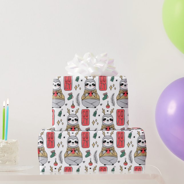 Weihnachts gemütliche Wintersonne Niedlich Moderne Geschenkpapier (Partygeschenke)