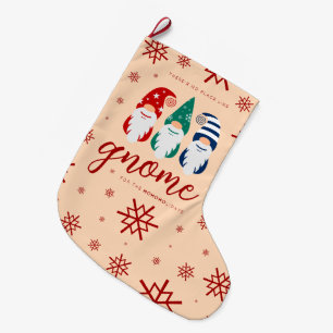 Weihnachts-Genom für die Feiertage Schneeflocken Großer Weihnachtsstrumpf