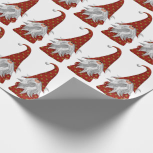 Weihnachts-Genom in Rotem Kostüm Geschenkpapier