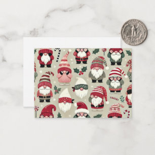 Weihnachts-Genom-Koordination "No Peeking"-Geschen Mitteilungskarte