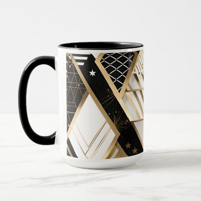 Weihnachts-Geometrieformen-Kaffeetasse Tasse (Links)