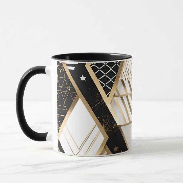 Weihnachts-Geometrieformen-Kaffeetasse Tasse (Links)