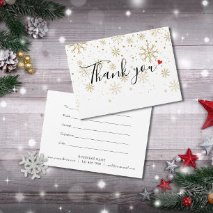 Weihnachts-Geschäft Geschenkgutschein Dankeskarte