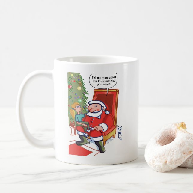Weihnachts-Geschäftspartner rechts Tasse (Mit Donut)