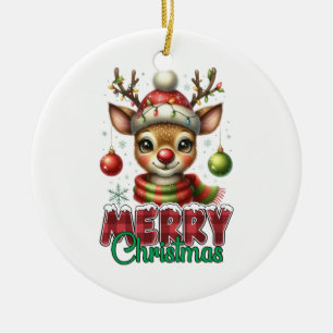 Weihnachts-Geschenk Frohe Weihnachtsfeier Keramik Ornament