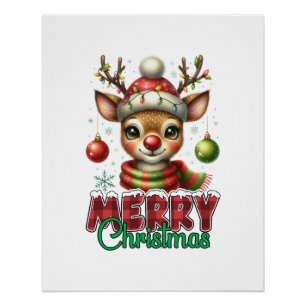 Weihnachts-Geschenk Frohe Weihnachtsfeier Poster