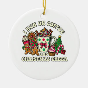 Weihnachts-Geschenk Kaffee und Weihnachtsjause Keramik Ornament