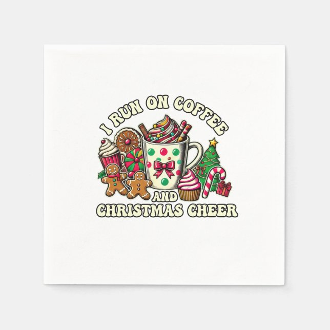 Weihnachts-Geschenk Kaffee und Weihnachtsjause Serviette (Vorderseite)