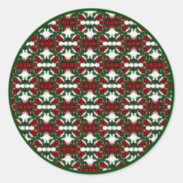 Weihnachts-Geschenk-Muster Runder Aufkleber