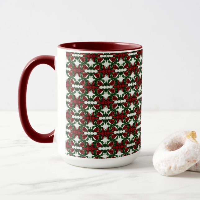 Weihnachts-Geschenk-Muster Tasse (Mit Donut)