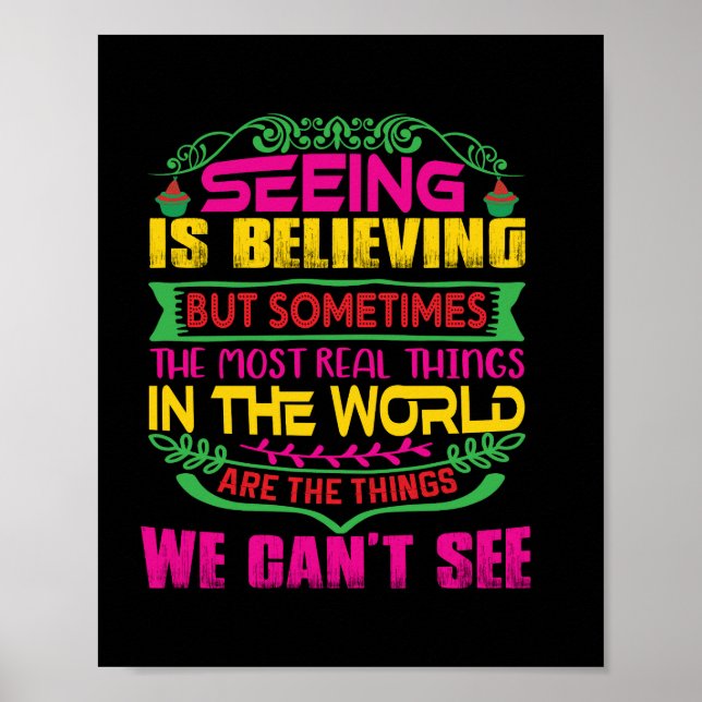 Weihnachts-Geschenk-Seeing glaubt Poster (Vorne)