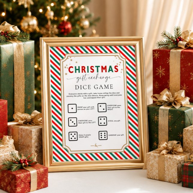 Weihnachts-Geschenk tauschen Würfel Spielzeichen Poster (Von Creator hochgeladen)