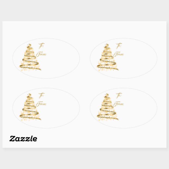 Weihnachts-Geschenkanhänger-Aufkleber Ovaler Aufkleber (Blatt)