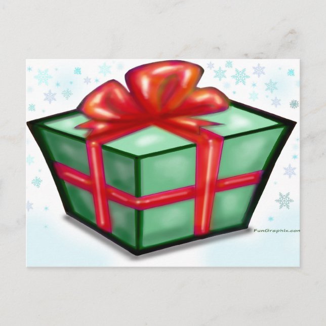 Weihnachts-Geschenkboxen Feiertagspostkarte (Vorderseite)