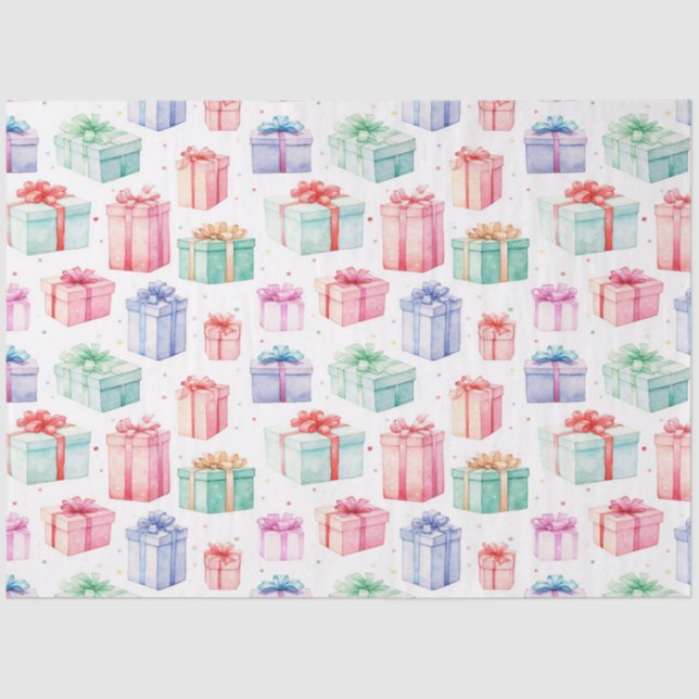 Weihnachts Geschenkboxen Muster. Muster der Gesche Seidenpapier (Vorderseite)