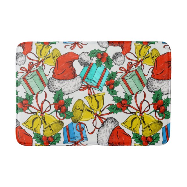 Weihnachts-Geschenke Rote Weihnachtsmannmützen Fei Badematte (Vorderseite)