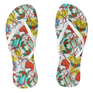 Weihnachts-Geschenke Rote Weihnachtsmannmützen Fei Flip Flops