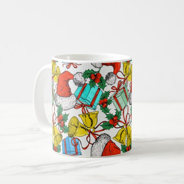 Weihnachts-Geschenke Rote Weihnachtsmannmützen Fei Kaffeetasse (Vorderseite Links)