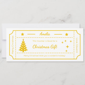 Weihnachts-Geschenkgutschein, Grußkarte Einladung
