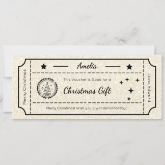 Weihnachts-Geschenkgutschein, Grußkarte Einladung