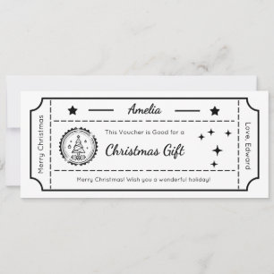 Weihnachts-Geschenkgutschein, Grußkarte Einladung