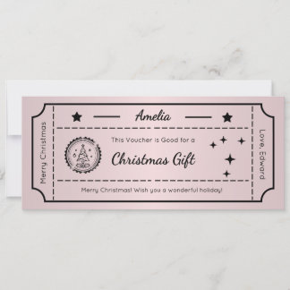 Weihnachts-Geschenkgutschein, Grußkarte Einladung