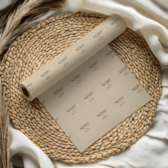 Weihnachts-Geschenkpapier Luxus | Beige Geschenkpapier (Von Creator hochgeladen)