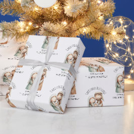 Weihnachts-Geschenkpapier mit Geburtsdarstellung - Geschenkpapier