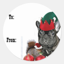 Weihnachts-Geschenksticker Runder Aufkleber