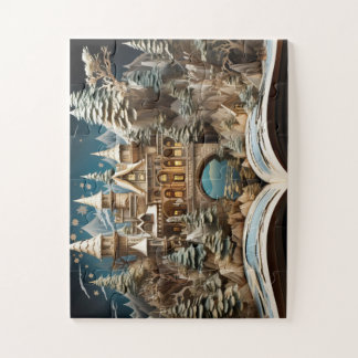 Weihnachts-Geschichtenbuch-Schloss-Pop-Up-Puzzle Puzzle