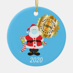Weihnachts-Gesichtsmaske Santa Santa-tisiert Lusti Keramik Ornament