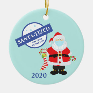 Weihnachts-Gesichtsmaske Santa Santa-tisiert Lusti Keramik Ornament