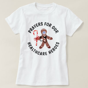 Weihnachts-Gesundheitshelden-Gesicht Maske Gingerb T-Shirt