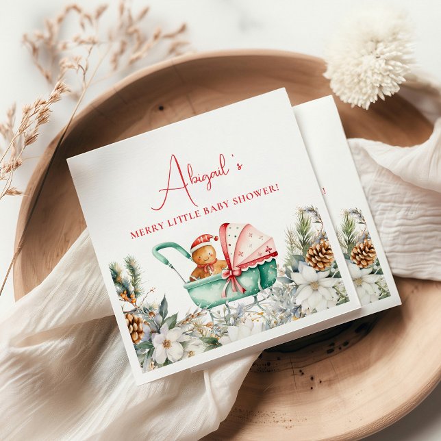 Weihnachts-Gingerbread-Baby-Party Serviette (Von Creator hochgeladen)