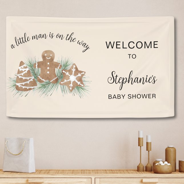 Weihnachts-Gingerbread-Baby-Shower Banner (Von Creator hochgeladen)