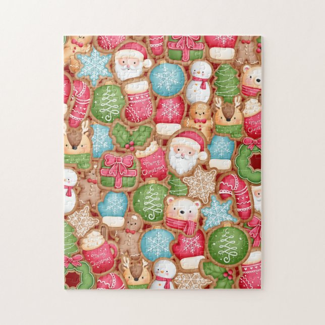 Weihnachts-Gingerbread-Cookie-Puzzle Puzzle (Vertikal)