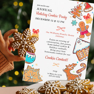 Weihnachts-Gingerbread-Cookie-Tausch-Backwettbewer Einladung
