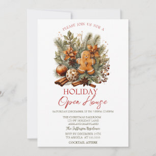 Weihnachts-Gingerbread-Cookies-Holiday-Open-House Einladung