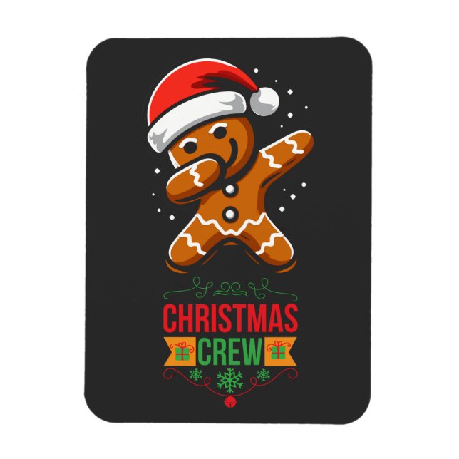 Weihnachts-Gingerbread Dabbing Magnet (Vertikal)