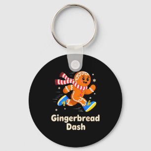 Weihnachts-Gingerbread-Dash-Lauf Läufer Xmas Mar Schlüsselanhänger
