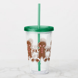 Weihnachts-Gingerbread-Getränkebecher Acryltrinkbecher