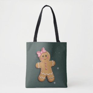 Weihnachts-Gingerbread-Mädchen Rosa Schleife Coque