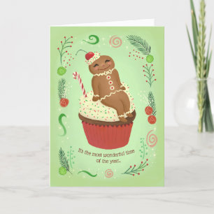 Weihnachts Gingerbread Man Happy Holidays Card Feiertagskarte