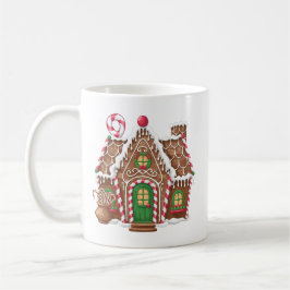 Weihnachts-Gingerbrot-Haus-Design-Tasse Kaffeetasse