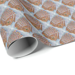 Weihnachts-Gingerbrot-Haus Geschenkpapier