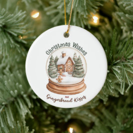 Weihnachts-Gingerbrot Holiday Snow Globe Keramik Ornament