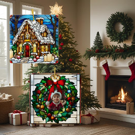 Weihnachts-Gingerbrot Imitate aus festem Glas Keramikornament