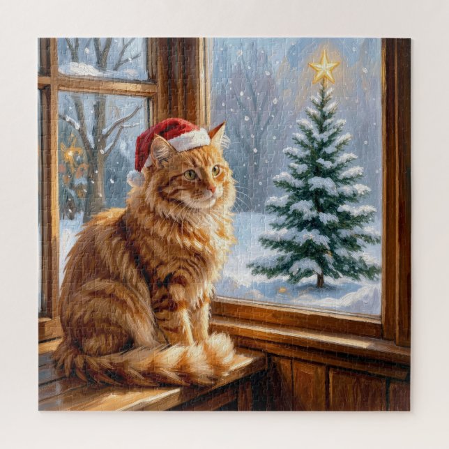 Weihnachts-Gingermieze Puzzle (Vertikal)